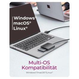 ICY BOX IB-CR302-CU3 Lector de Tarjetas USB 3.2 Gen 1 para CF, MS, MicroSD y SD, Aluminio Negro