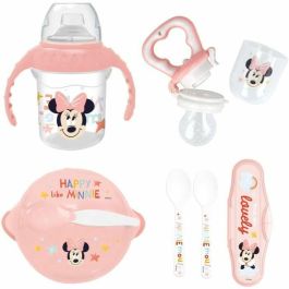 Thermobaby Pack Comida Minnie 1ª Edad - 1 Mordisqueador + 1 Bol + 1 Taza con Asa + 2 Cucharas