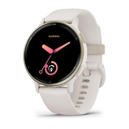 Reloj GPS conectado - GARMIN - Vivoactive 5 - WiFi - 30,4 mm (1.2) - Crema Oro con correa Beige Precio: 281.49999988. SKU: B1JP2H8WNB