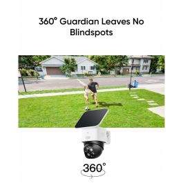 Eufy SoloCam S340 Cámara de Seguridad Solar Exterior 360° Zoom Óptico 8x 2880x1620 Wi-Fi Interior/Exterior Inalámbrica Montaje Techo/Pared Blanco