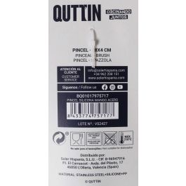 Quttin Pincel de Silicona con Mango de Acero, 28 cm (24 Unidades)