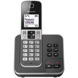 Panasonic KX-TGD320FRG Teléfono Inalámbrico con Contestador Automático Negro