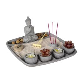 Atmosphera Jardín zen de cemento gris 24x24x12cm, ideal para reducir el estrés Precio: 13.6900005. SKU: S7907912