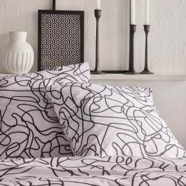Juego de cama - TODAY Crazy - Estampado gráfico - 2 personas - 220 x 240 cm - Blanco
