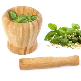 Cook Concept Mortero con Mano de Bambú, Ø10 cm x 16 cm