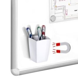 Cep Cubilete Portalápices Magnético, Plástico Poliestireno Reciclable, Blanco Opaco, 2 Compartimentos, 78x74x95 mm Precio: 10.50000006. SKU: B1KL7DJJS6