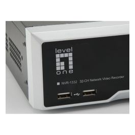 Level One NVR-1332 Grabador de Vídeo en Red de 32 Canales H.265 con Resolución de 3840 x 2160 Pixeles
