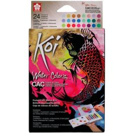 Talens Sakura Koi Water Colors Sketch Box 24 Colores - Incluye Metálicos, Fluorescentes y Nacarados, Pincel Rellenable, Esponja y Bandeja para Mezclas Precio: 23.78999997. SKU: S8418315