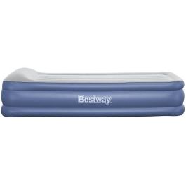 Bestway 67628 Cama Inflable 1 Plaza, 191x97x46 cm, Bomba Eléctrica Integrada y Estructura de Cama