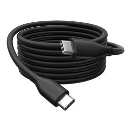 Digitus Cable USB-C Silicona 2.0, Conector Recto a Recto, 0.5m, Negro