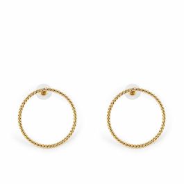 Shabama Pendientes SURI con Aro Trenzado 4cm de Diámetro Oro Brillo, Colección África, Diseño Étnico para Mujer, 1 unidad Precio: 21.49999995. SKU: B1GMMVKVET