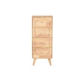 DKD Home Decor Cajonera Scandi Natural Qingyue Madera de Hevea 40 x 98 x 30 cm