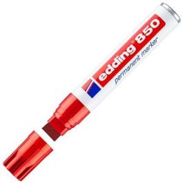 Edding Marcador Permanente 850 Rojo - Punta Biselada 5-15mm para Papel, Cartón, Metal, Vidrio, Plástico, Madera (5 Unidades) (5 Unidades) Precio: 32.49999984. SKU: S8421366