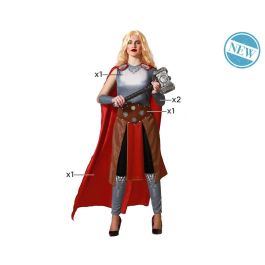 Disfraz Héroe Cómic Rojo Con Capa Mujer Adulto XS-S Disfraz Héroe Cómic Rojo Con Capa Mujer Adulto XS-S