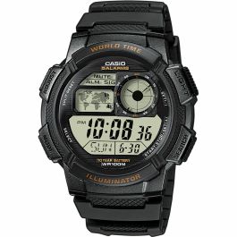 Reloj Unisex Casio WORLD TIME ILLUMINATOR - 5 ALARMS. 10 YEAR BATTERY Negro Gris (Ø 48 mm) Precio: 66.78999987. SKU: S7232020