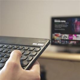 Elbe TE-102-BT Teclado Bluetooth Slim Negro para Windows, iOS, Android y Smart TV