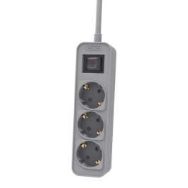 Regleta con Interruptor Philips CHP2134G/ 3 Tomas de corriente/ Cable 1.5m/ Gris Precio: 8.94999974. SKU: B1CYSPL3CB