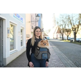 Kerbl KER1685158693162 Bolsa de transporte frontal Vacation Gris/azul 31x24x38 cm