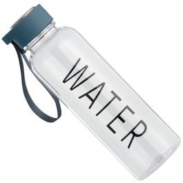 Day Botella de Agua 500 ml Con Correa, Tapón Coloreado Surtido, Texto "Water", Libre de BPA y Lavavajillas