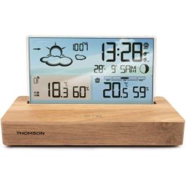 Thomson THO3499550389203 Reloj Despertador Estación Meteorológica con Visualizador Temperatura, Higrometría, Alarma Dual, USB-C, Sonda Inalámbrica, Madera Clara Precio: 53.58999976. SKU: B16H2GF9KA