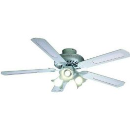 Farelek Ventilador de Techo Baleares Ø 132 cm, reversible, 5 aspas blancas/bastones, con iluminación 3 tulipanes 60W E27 Precio: 114.79000049. SKU: S7137086