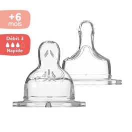 Dodie Tetina Plana de Silicona Flow 3 Anticólicos para Biberón de Cuello Ancho +6 meses Dodie Tetina Plana de Silicona Flow 3 Anticólicos para Biberón de Cuello Ancho +6 meses