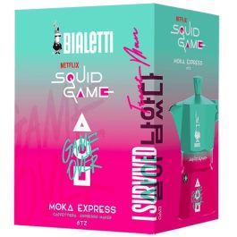 Bialetti Moka Express Squid Game 6TZ - Cafetera Italiana de Aluminio, 6 Tazas