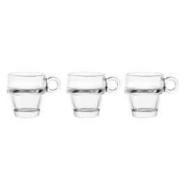 La Mediterranea Set 3 Tazas Cafe 90Ml Colección Tower Medidas 8.4x6x6 cm (24 Cajas)