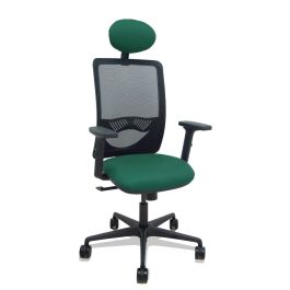 PIQUERAS Y CRESPO Silla Zulema sincro malla negra asiento bali verde botella brazos 2D ruedas 65mm cabecero Precio: 205.89000025. SKU: B15ZQXJCQD