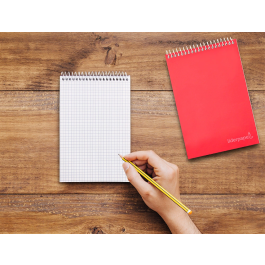 Liderpapel witty Cuaderno espiral bolsillo octavo apaisado tapa dura 80h 75gr cuadro 4 mm colores surtidos