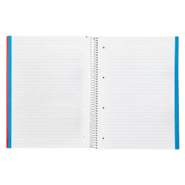 Liderpapel Cuaderno espiral Micro Jolly A4, 140 hojas, 75gr, horizontal, 5 bandas, colores surtidos