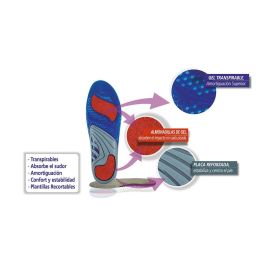 Hidalgo Plantilla Plus Silicona Talla 42-46 Transpirable Absorbe Sudor Amortiguación Confort Estabilidad Multitalla Recortable