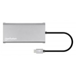 MANHATTAN 12-en-1 Docking Station USB-C con 3xHDMI, 4xUSB, DisplayPort y RJ45
