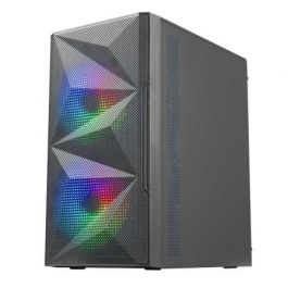 Mars Gaming MC-ME Torre Mini PC Gaming, Micro-ATX/Mini-ITX, Cristal Templado, 2 Ventiladores FRGB, Rejilla MESH
