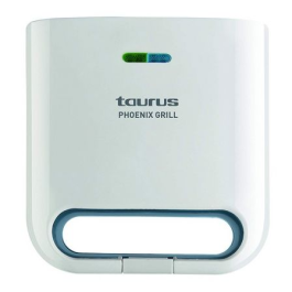 SANDWICHERA TAURUS PHOENIX GRILL - 800W - PLACAS GRILL ANTIADHERENTES - 2 PILOTOS LUMINOSOS - ASA TOQUE FRÍO - ALMACENAMIENTO VERTICAL