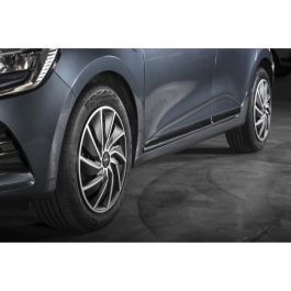 WRC Tapacubos 16 pulgadas Juego de 4 TURBO Bicolor Negro Mate y Gris Plateado ABS lacado. Diseño Deportivo Atrevido y Moderno