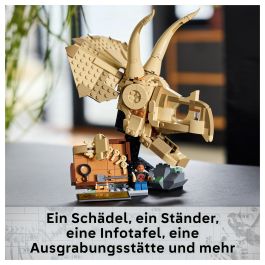 Lego Jurassic World 76969 Fósiles de dinosaurios: Cráneo de triceratops - Juego para niños de 9 años