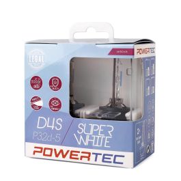 Powertec Bombilla Xenón Super White D4S Duo MTECPTZSWD4S-DUO Luz Blanca Intensa Azul 5000K 35W