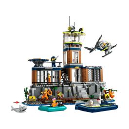 LEGO 60419 City Prisión de Policía de Aguas Profundas Juguete con Helicóptero Barco 7 Minifiguras Figura de Perro