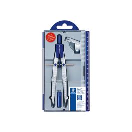 Staedtler Compás Escolar Noris 550 Estuche Con Adaptador Universal + Tubo De Minas Gris Metalizado