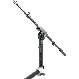 QUIKLOK Extensión Micrófono Telescópico para Soporte de Teclado, Ajustable 165-285mm, Acero Negro