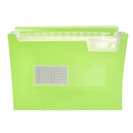 Liderpapel Clasificador Fuelle Polipropileno DIN A4 Amarillo Fluor Opaco 13 Departamentos