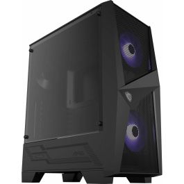 MSI MAG Forge 100M Midi Tower Negro Transparente con Iluminación Púrpura y Panel de Vidrio Templado para PC Gaming