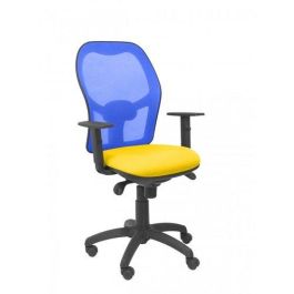 Silla Piqueras Y Crespo Jorquera Brazos Regulables Mecanismo Sincro Con Regulador De Tension Respaldo De Malla Azul Y Asiento Tapizado Bali Amarillo Precio: 319.50000027. SKU: S5702749