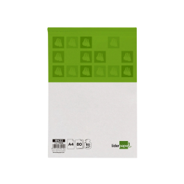 Liderpapel Bloc de notas Liso A4 80 Hojas 60 g/m² Perforado Sin Tapa