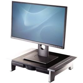 Fellowes Soporte ajustable para monitor TFT/CRT Office Suites, ergonómico, con bandeja, eleva 100-150mm, soporta 36kg