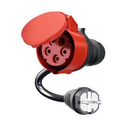 go-e Adapter Gemini flex 11 kW CEE rot Drehstrom 16A > Haushaltssteckdose schwarz 30cm CH-04-30