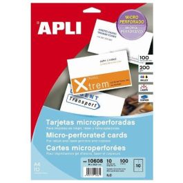 Apli Tarjeta de Visita Microperforada 200gr Mate 90x50,8mm para Ink-jet y Láser Precio: 6.9900006. SKU: BIX10608