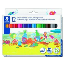 Staedtler Rotulador Jumbo Punta Gruesa 3 mm, Estuche de 12 Unidades Colores Surtidos, Tinta Lavable y Antisecado Precio: 6.89000015. SKU: B1EWMGBD7X