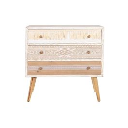 Comoda Boho DKD Home Decor Blanco Natural 35 x 80 x 80 cm Comoda Boho DKD Home Decor Blanco Natural 35 x 80 x 80 cm